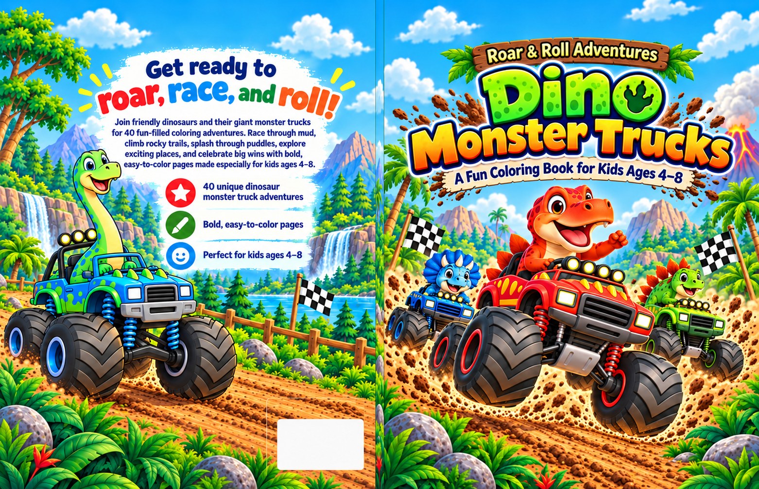 Roar & Roll Adventures Dino Monster Trucks full cover artwork